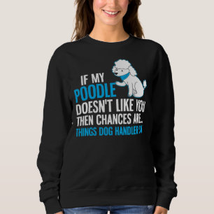 Poedel hond ontwerp handler zeggen trui