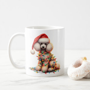 Poedel Hond Puppy Kerstmis Koffiemok