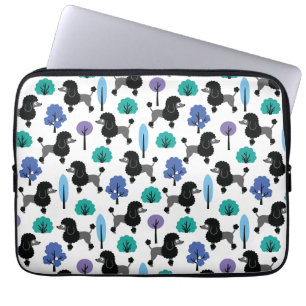 Poedel in het park laptop sleeve