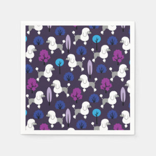 Poedel in het park servet