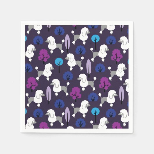 Poedel in het park servet (Voorkant)