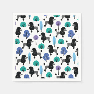 Poedel in het park servet