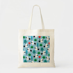 Poedel in het park tote bag