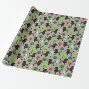 Poedel in het park Wrapping Paper Cadeaupapier