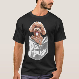 Poedel in Pocket Hondenliefhebber Grappig Schattig T-shirt