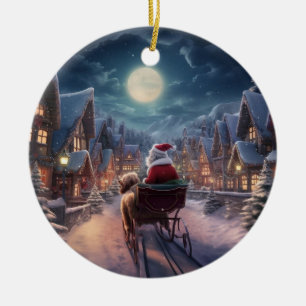 Poedel kerst, hondenherdenkingsgeschenk, hondenlie keramisch ornament