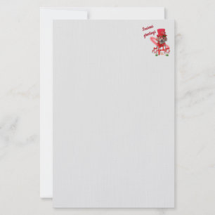 poedel kerst seizoenen groeten briefpapier