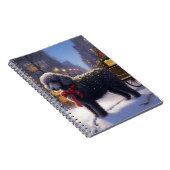 Poedel Kerstmis Feestelijk Seizoen Notitieboek (Rechterzijde)