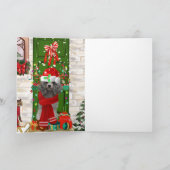 Poedel Kerstmis Kaart (Binnen)