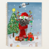 Poedel met kerstcadeaus planner (Voorkant)