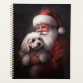 poedel met sinterklaas feestelijke kerst planner (Voorkant)