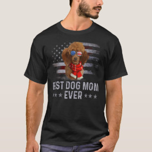 Poedel Moeder Amerikaans Vlag Patriottisch Hond 1 T-shirt