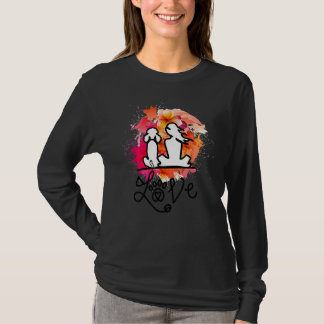 poedel moeder en poedel liefhebbers kleurrijk t-shirt