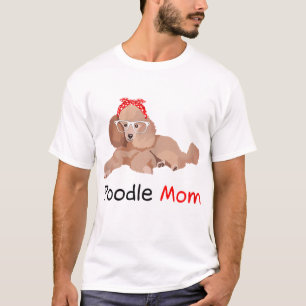 Poedel Moeder Hond Bandana Pet Lover Gift Vrouwen T-shirt