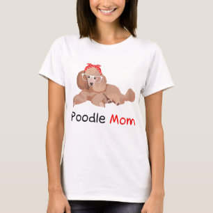 Poedel Moeder Hond Bandana Pet Lover Gift Vrouwen T-shirt