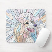 Poedel - pastel mozaïek kunst muismat (Met muis)
