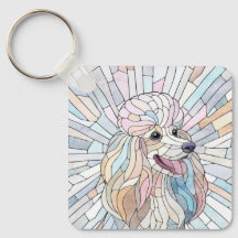 Poedel - pastel mozaïek kunst