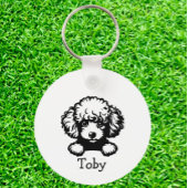 Poedel Puppy gepersonaliseerd thema Sleutelhanger