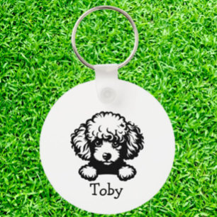 Poedel Puppy gepersonaliseerd thema Sleutelhanger