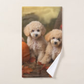 Poedel Puppy Herfst Delight Pompoen Bad Handdoek (Handdoek)