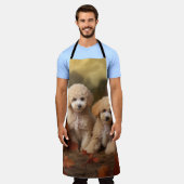 Poedel Puppy Herfst Delight Pompoen Schort (Gedragen)