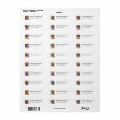 Poedel retouradreslabels etiket (Full Sheet)
