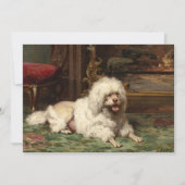 Poedel rust op de haard | franse school (Voorkant)