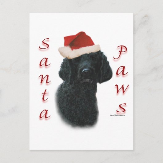Poedel Santa Paws Feestdagenkaart (Voorkant)
