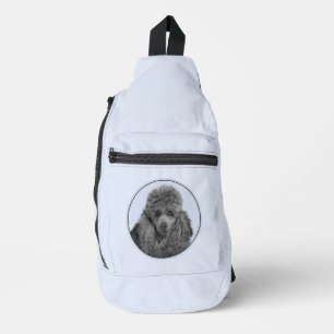 Poedel Schilderen Miniatuur Speelgoed Zwart Pet Do Sling Bag