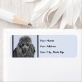 Poedel schilderij miniatuur Speelgoed zwart origin Etiket (Insitu)