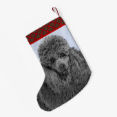 Poedel schilderij miniatuur Speelgoed zwart origin Kleine Kerstsok (Achterkant (Hangend))