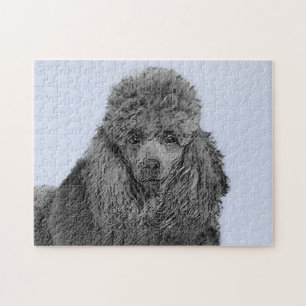 Poedel schilderij miniatuur Speelgoed zwart origin Legpuzzel