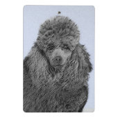 Poedel schilderij miniatuur Speelgoed zwart origin Mini Klembord (Achterkant)