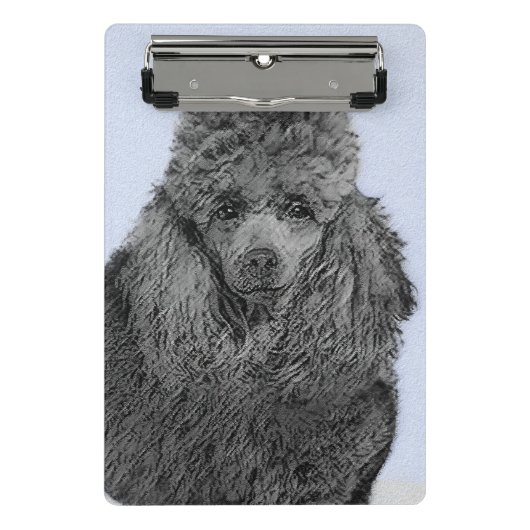 Poedel schilderij miniatuur Speelgoed zwart origin Mini Klembord (Voorkant)