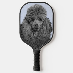 Poedel schilderij miniatuur Speelgoed zwart origin Pickleball Paddle