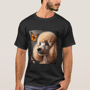Poedel Shirt met vlinderkunst - Schattige Hondenli