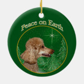 Poedel vrede keramisch ornament (Achterkant)