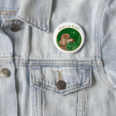 Poedel vrede ronde button 5,7 cm (In situ)