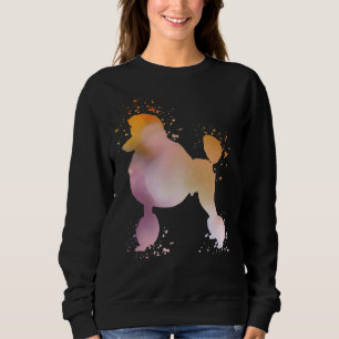 Poedel Waterverf Silhouet Donker Trui