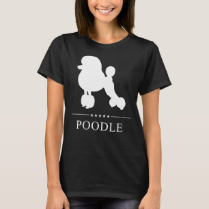 Poedel wit silhouet t-shirt
