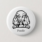 Poedelhond gepersonaliseerd ronde button 5,7 cm (Voorkant)