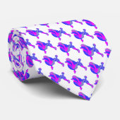 Poedelhond Schattige roze silhouet witte hals Stropdas (Opgerold)