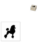 poedelhondenstempel 	rubberstempel (Gestempeld)