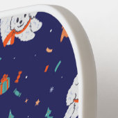 Poedels Liefhebbers Kerst Custom Name Pickleball Paddle (Links Detail)