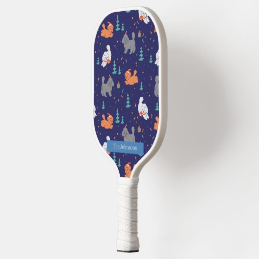 Poedels Liefhebbers Kerst Custom Name Pickleball Paddle (Links)