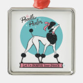 poedelsalon metalen ornament (Voorkant)