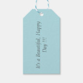 Poeder Blauw B0E0E6 - Douanebericht of Leeg Cadeaulabel (Voorkant)