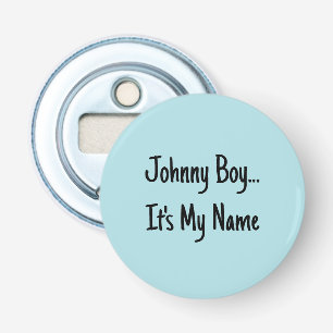 Poeder Blauw B0E0E6 Stevig kleurenontwerp Button Flesopener