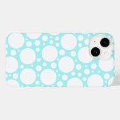 Poeder Blauwe Polka Dot Case-Mate iPhone Case (Achterkant (horizontaal))