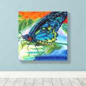 Poeder-Butterfly II Canvas Afdruk (Insitu (Houten vloer))